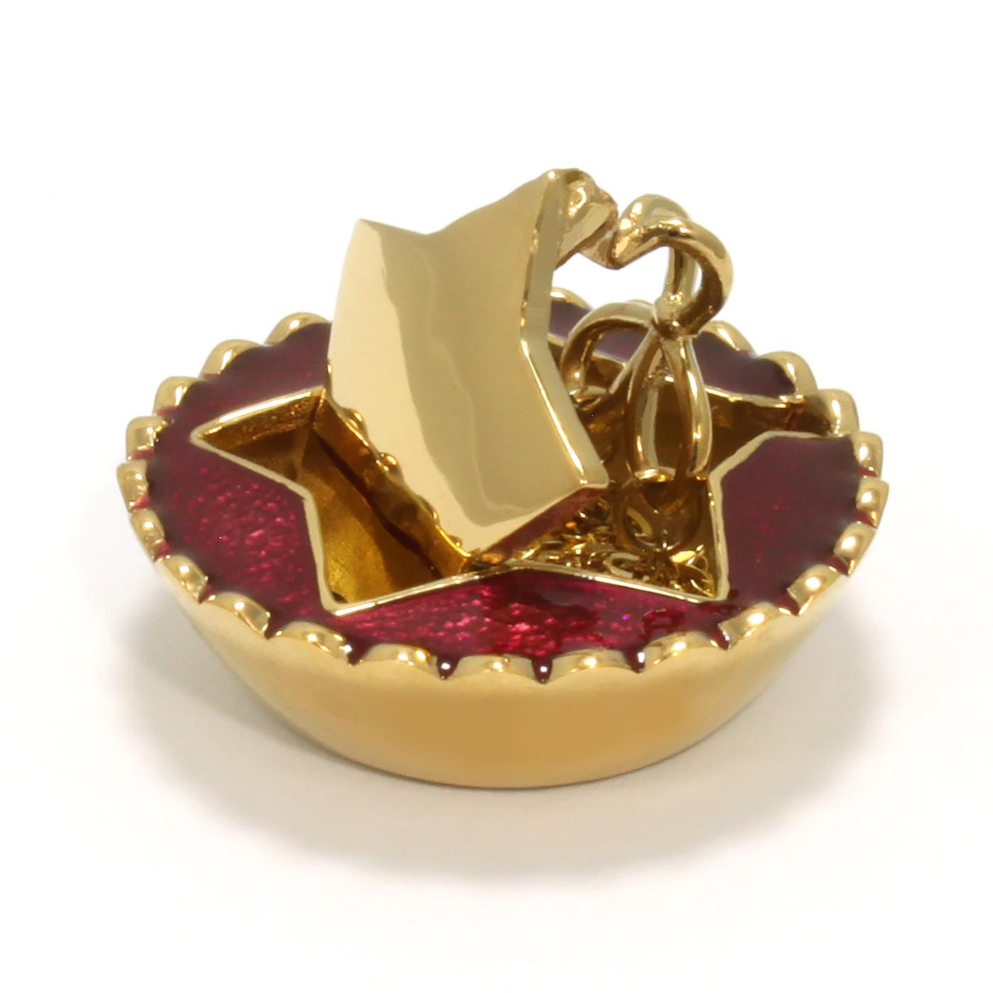 Mince Pie Necklace in 24ct Gold-Plated Silver